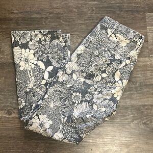 MOTHER Superior Jeans The Hustler Ankle French Fairy Tale Flared Floral